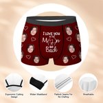 Personalisierte Liebe Sie zum Mond und zurück Gesicht Foto Boxer kurze Jahrestag Flitterwochen Geschenk für ihn Ehemann Boyfriend