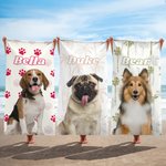Personalized Pet Photo Quick Dry Oversized Beach Towel with Name Swimming Pool Vacation Essentials Birthday Gift for Pet Lover