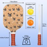 Henkilökohtainen Bones Paw Prints 1-3 Face Valokuvat Pickleball Mela nimi Kilpailupäivä Syntymäpäivä Lahja Pickleball Pelaajat Pet Lover