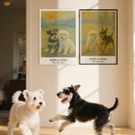 Personalized Impressionist Sunrise Oil-Painting Effect Photo Poster Painting Framed Painting with Name and Text Birthday Gift for Family Friends