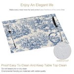 Personlig Retrostil Franskt tryck Toile De Jouy Placemat med namn och initialer Matbordsdekor Bröllop Födelsedagspresent för familj Par