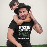 Personalised My Crew Calls Me 100% Cotton T-shirt with Name Birthday Father's Day Gift for Dad Grandpa