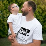 Personalised My Crew Calls Me 100% Cotton T-shirt with Name Birthday Father's Day Gift for Dad Grandpa