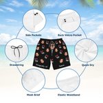 Personalized Property of XX Face Photo Men's Swim Trunks with Name and Mesh Brief Birthday Anniversary Gift for Husband Boyfriend