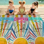 Toalla de playa personalizada para Cousin Crew estilo vintage con rayos de sol y nombre de secado rápido regalo de cumpleaños para la familia