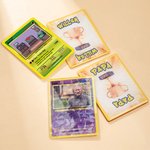 Gepersonaliseerde Foto Klassieke TCG Pokékaart met Tekst en Houten Standaard Vaderdag Verjaardagscadeau voor Papa