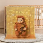 Henkilökohtainen 3D Toy Box Effect Photo Soft Throw Blanket Teksti Home Decor Vuosipäivä Syntymäpäivälahja perheelle Ystäville