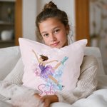 Henkilökohtainen Syntymä Kukka Kuva Luistelu Tyttö pehmeä heittää tyynyn kansi nimi Home Decor syntymäpäivälahja hänelle