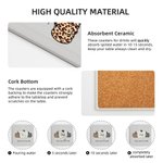 Personalized Fall Sweet Fall Pumpkin Square Ceramic Coasters with Text Set of 2 Autumn Home Decor Thanksgiving Party Gift for Friends Family