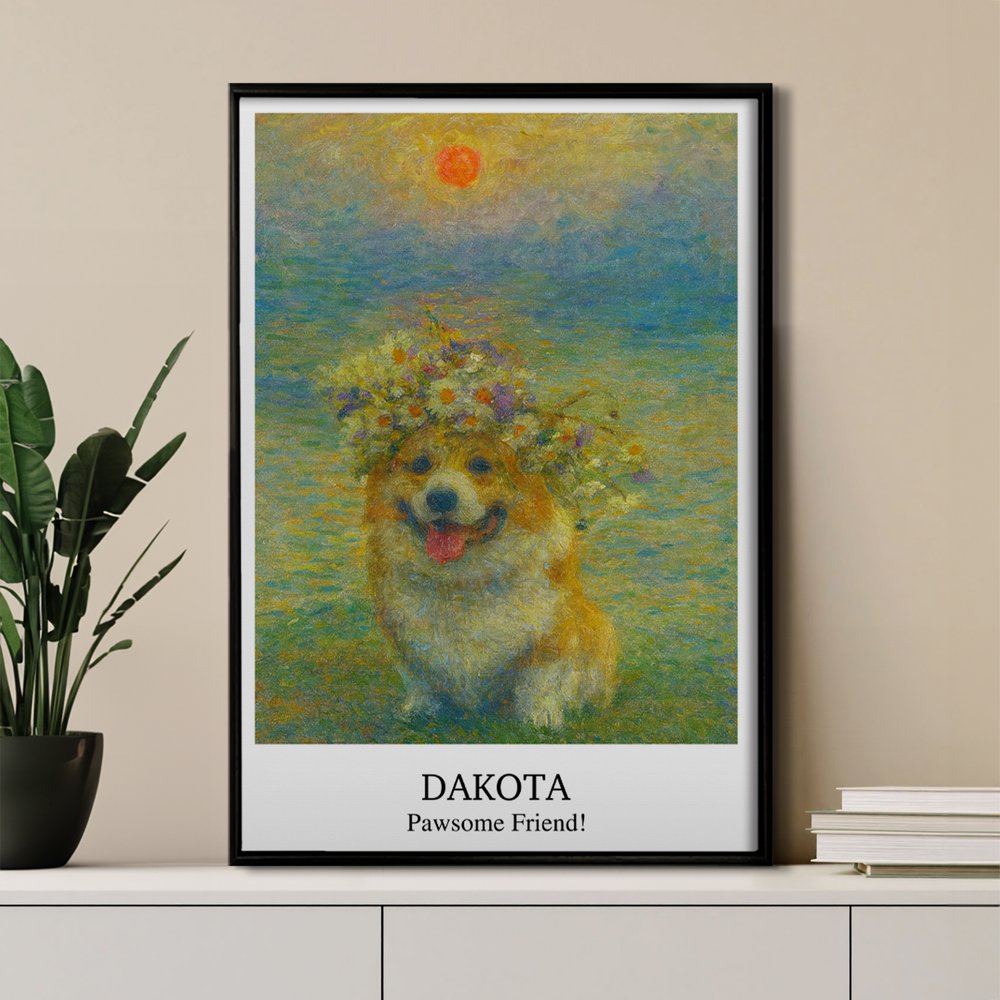 personalisiertes gemaltes Hundporträt 