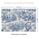 Personlig Retrostil Franskt tryck Toile De Jouy Placemat med namn och initialer Matbordsdekor Bröllop Födelsedagspresent för familj Par