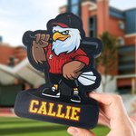 Henkilökohtainen 3D-tulostus maskotti nimi merkki Plaque School Spirit huoneen sisustus Valmistuminen lahja Studentille