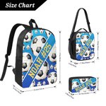 Personlig Fargerik Ballspill Ryggsekk Lunsjveske Penalveske Sett med navn Tilbake til skolegave til studenter