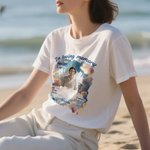Personlig In Loving Memory Wings Photo Memorial T-skjorte Sweatshirt med navn og dato Begravelse Sympatigave for tap av en elsket