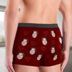 Personalisierte Liebe Sie zum Mond und zurück Gesicht Foto Boxer kurze Jahrestag Flitterwochen Geschenk für ihn Ehemann Boyfriend
