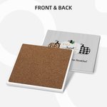 Personalized Fall Sweet Fall Pumpkin Square Ceramic Coasters with Text Set of 2 Autumn Home Decor Thanksgiving Party Gift for Friends Family