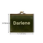 Portefeuille compact en cuir de vache imperméable et personnalisé avec 11 porte-cartes et un nom gravé Cadeau d'anniversaire pour les femmes