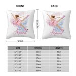 Henkilökohtainen Syntymä Kukka Kuva Luistelu Tyttö pehmeä heittää tyynyn kansi nimi Home Decor syntymäpäivälahja hänelle