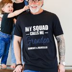Personalised My Crew Calls Me 100% Cotton T-shirt with Name Birthday Father's Day Gift for Dad Grandpa