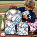 Personlig Fargerik Ballspill Ryggsekk Lunsjveske Penalveske Sett med navn Tilbake til skolegave til studenter