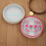 Ciotola antiscivolo per cani personalizzata multicolore con nome accessorio per l'alimentazione lenta regalo per proprietari di animali domestici