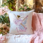 Henkilökohtainen Syntymä Kukka Kuva Luistelu Tyttö pehmeä heittää tyynyn kansi nimi Home Decor syntymäpäivälahja hänelle