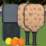 Henkilökohtainen Bones Paw Prints 1-3 Face Valokuvat Pickleball Mela nimi Kilpailupäivä Syntymäpäivä Lahja Pickleball Pelaajat Pet Lover