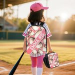 Personlig Fargerik Ballspill Ryggsekk Lunsjveske Penalveske Sett med navn Tilbake til skolegave til studenter