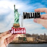 Henkilökohtainen Glitter matkatavaroiden laukku reppu akryyli nimilappu Travel tarvikkeet päivittäiseen käyttöön syntymäpäivälahja Traveler Student