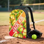 Personlig Fargerik Ballspill Ryggsekk Lunsjveske Penalveske Sett med navn Tilbake til skolegave til studenter