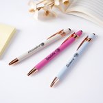 Penna a sfera retrattile personalizzata colori Morandi con fiore di nascita e nome festa dell'insegnante o compleanno regalo per studenti e dipendenti