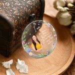 Ornement personnalisé en acrylique avec photo de naissance et nom Décoration de l'arbre Noël Anniversaire Cadeau pour la famille Ami