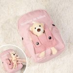 Mochila personalizada con nombre y diseño de osito de peluche desmontable regalo del Día del Niño o la vuelta al cole para niños