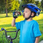 Gepersonaliseerde Forest Cartoon Dieren 16 oz Kid Water Bottle met naam en siliconen rietje terug naar school Verjaardagscadeau voor jongens meisjes