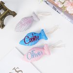 Personalised Fish Shape Embroidered Name Cat Toy with Catnip and Braided Rope Tassels Cat Birthday Adoption Anniversary Gift for Cat Owner Lover