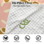 Personalised Danish Flower Soft Throw Pillow with Embroidered Name and Dotted Backing Home Decor Holiday Birthday Gift for Women Girls