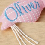 Personalised Fish Shape Embroidered Name Cat Toy with Catnip and Braided Rope Tassels Cat Birthday Adoption Anniversary Gift for Cat Owner Lover