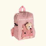 Mochila personalizada con nombre y diseño de osito de peluche desmontable regalo del Día del Niño o la vuelta al cole para niños