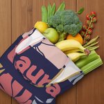 Bolsa de lona personalizada con diseño de flor danesa y nombre de gran capacidad regalo de aniversario y cumpleaños para mujeres