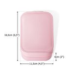 Portagioie portatile in pelle PU personalizzato con nome e specchio LED a tre colori per trucco regalo di compleanno essenziale per donne