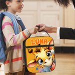 Personlig, flerfarget, isolert matpose med navn, daglig reise, tilbake til skolen, bursdagsgave til gutter og jenter