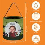 Henkilökohtainen Face Photo Wizard muumio vampyyri Trick or Treat Bag Candy ämpäri nimi Halloween Party suosii lahja pojille tytöille