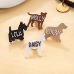 Personnalisé Chien Silhouette chaussures sabots Charms avec nom Chaussures Décoration quotidienne Cadeau d'anniversaire pour les amoureux de l'animal