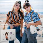 Bolso tote de lona personalizada con diseño de flor de nacimiento en 3D y asa de cuero regalo de cumpleaños para chicas y mujeres