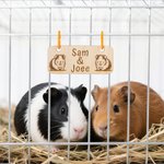 Gepersonaliseerde schattige cavia houten plaquette met naam huisdier benodigdheden vakantie verjaardagscadeau voor dierenliefhebbers