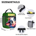 Personlig, flerfarget, isolert matpose med navn, daglig reise, tilbake til skolen, bursdagsgave til gutter og jenter