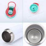 Bouteille d'eau isotherme personnalisée Dinosaure Fantaisie Licorne 12 oz avec poignée nominative et paille en silicone Cadeau d'anniversaire et de rentrée scolaire pour enfants