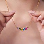 Personalisierte 1-7 Familie Birthstones Halskette Zierliche Schmuck Muttertag Geburtstag Geschenk für Frauen