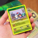 Carta TGC divertente personalizzata con testo nome personaggi classici in pixel carte da gioco regalo di anniversario e San Valentino per coppie