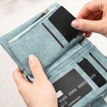 Personalized Cowgirl Horse PU Leather Tri-Fold Wallet with Name Card Holder and Wristlet Strap Birthday Gift for Women Horse Lovers